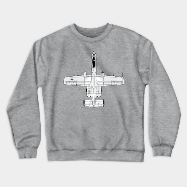 A-10 Thunderbolt II and nothing else Crewneck Sweatshirt by FAawRay